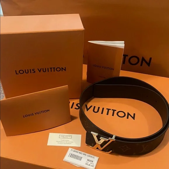 Louis Vuitton Black Monogram Men's Belt